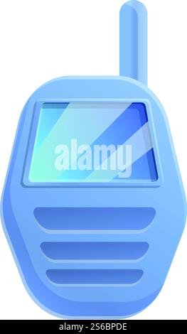 Monitor walkie talkie icon. Cartoon of monitor walkie talkie vector icon for web design isolated on white background. Monitor walkie talkie icon, cartoon style Stock Vector
