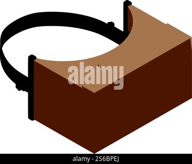Carton game goggles icon. Isometric of carton game goggles vector icon for web design isolated on white background. Carton game goggles icon, isometric style Stock Vector