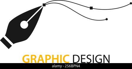 Pentool icon flat design vector Stock Vector