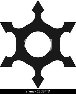 Shuriken icon illustration vector flat design Stock Vector
