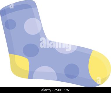Funny kid sock icon. Cartoon of funny kid sock vector icon for web design isolated on white background. Funny kid sock icon, cartoon style Stock Vector