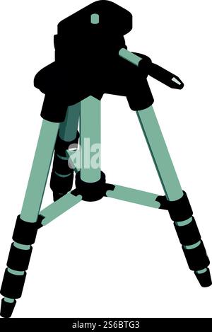 Camera tripod icon. Isometric of camera tripod vector icon for web design isolated on white background. Camera tripod icon, isometric style Stock Vector