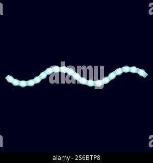 Wave led strip lights icon. Cartoon of wave led strip lights vector icon for web design isolated on white background. Wave led strip lights icon, cartoon style Stock Vector