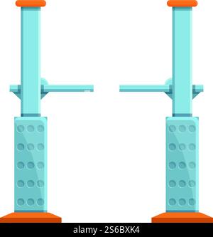 Vehicle elevator icon. Cartoon of vehicle elevator vector icon for web design isolated on white background. Vehicle elevator icon, cartoon style Stock Vector
