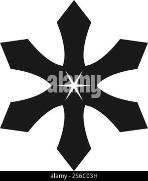 Shuriken icon illustration vector flat design Stock Vector
