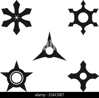 Shuriken icon illustration vector flat design Stock Vector