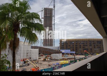 Construction of the Hollywood Seminole Hard Rock in Florida Stock Photo