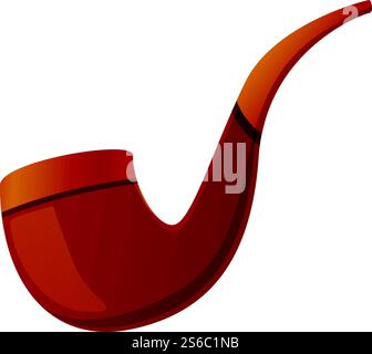 Smoking pipe icon. Cartoon of smoking pipe vector icon for web design isolated on white background. Smoking pipe icon, cartoon style Stock Vector