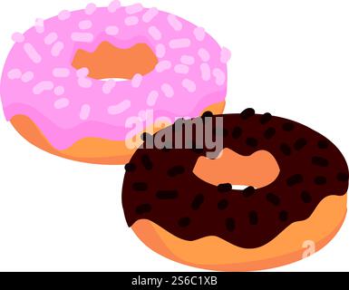 Bakery factory sweet donuts icon. Isometric of bakery factory sweet donuts vector icon for web design isolated on white background. Bakery factory sweet donuts icon, isometric style Stock Vector