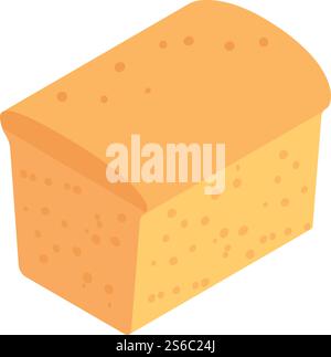 Bakery factory home bread icon. Isometric of bakery factory home bread vector icon for web design isolated on white background. Bakery factory home bread icon, isometric style Stock Vector