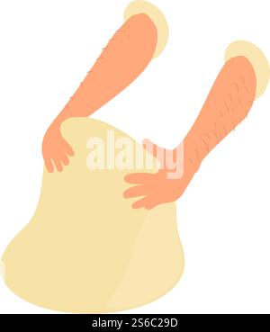 Bakery factory dough icon. Isometric of bakery factory dough vector icon for web design isolated on white background. Bakery factory dough icon, isometric style Stock Vector