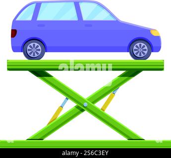 Hydraulic lift icon. Cartoon of hydraulic lift vector icon for web design isolated on white background. Hydraulic lift icon, cartoon style Stock Vector