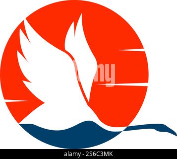 Flamingo ilustration logo vector template Stock Vector