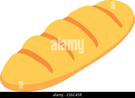 Bakery factory loaf icon. Isometric of bakery factory loaf vector icon for web design isolated on white background. Bakery factory loaf icon, isometric style Stock Vector