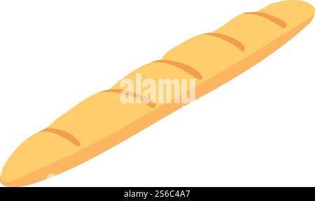 Bakery factory bread bagette icon. Isometric of bakery factory bread bagette vector icon for web design isolated on white background. Bakery factory bread bagette icon, isometric style Stock Vector