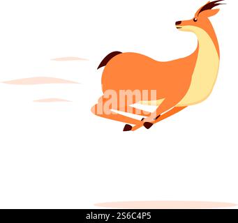 Fast gazelle icon. Cartoon of fast gazelle vector icon for web design isolated on white background. Fast gazelle icon, cartoon style Stock Vector