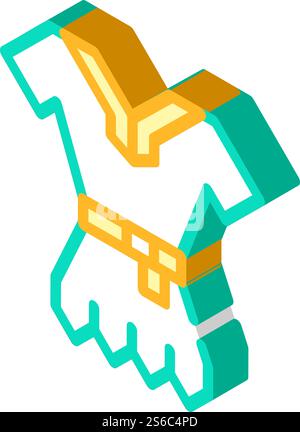 viking clothes isometric icon vector. viking clothes sign. isolated symbol illustration. viking clothes isometric icon vector sign illustration Stock Vector