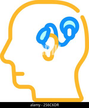 cochlear implant line icon vector. cochlear implant sign. isolated ...