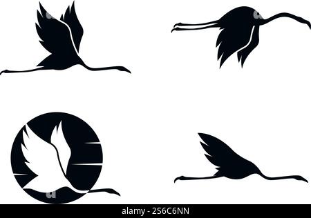 Flamingo ilustration logo vector template Stock Vector