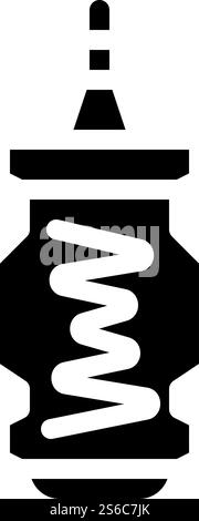 gas centrifuge for uranium enrichment glyph icon vector. gas centrifuge for uranium enrichment sign. isolated contour symbol black illustration. gas centrifuge for uranium enrichment glyph icon vector illustration Stock Vector