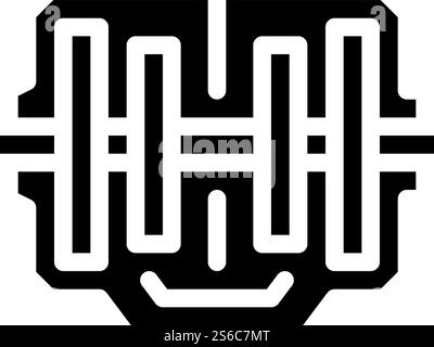 electrical generator glyph icon vector. electrical generator sign. isolated contour symbol black illustration. electrical generator glyph icon vector black illustration Stock Vector