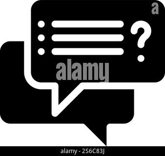 discussion with journalist glyph icon vector. discussion with journalist sign. isolated contour symbol black illustration. discussion with journalist glyph icon vector illustration Stock Vector