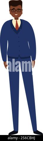 African businessman icon. Cartoon of african businessman vector icon for web design isolated on white background. African businessman icon, cartoon style Stock Vector