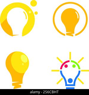 Bulb ilustration logo vector design Stock Vector