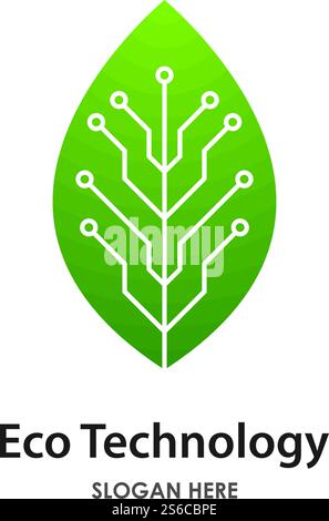 Eco energy illustration logo vector design Stock Vector
