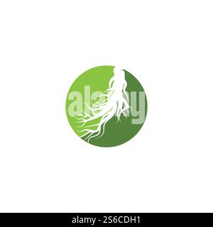 Ginseng Wave Logo Template vector symbol nature Stock Vector