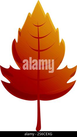 Viburnum autumn leaf icon. Cartoon of viburnum autumn leaf vector icon for web design isolated on white background. Viburnum autumn leaf icon, cartoon style Stock Vector