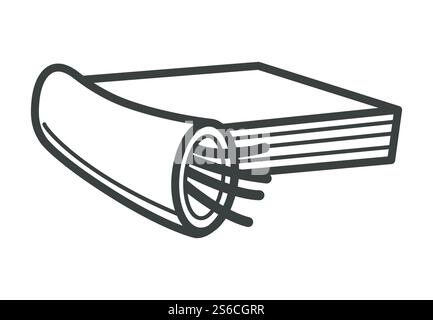 Papers pack in pile of packaging for products vector. Cardboard or bag for packing objects. Square shape of container, rectangle and circular forms. Product recycling isolated icon in flat style. Papers pack in pile of packaging for products Stock Vector
