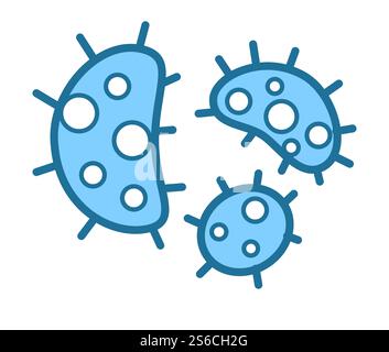 Water disinfection and purification isolated icon vector. Clean drinking water purifying treatment, antibacterial sign, bacteria or germs kill. Liquid filtration, home piping, microscopic organisms. Germs or bacteria, water filtration and purification isolated icon Stock Vector