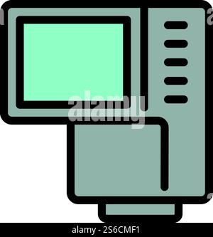 Camera screen assist icon. Outline camera screen assist vector icon for web design isolated on white background. Camera screen assist icon, outline style Stock Vector