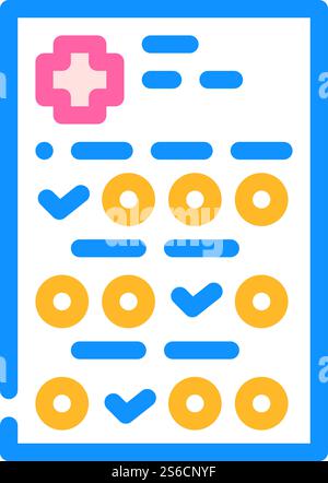 medical questionnaire sign icon color illustration Stock Vector Image ...