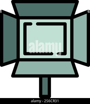Photo studio light icon. Outline photo studio light vector icon for web design isolated on white background. Photo studio light icon, outline style Stock Vector