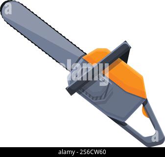 Chainsaw for wood icon. Cartoon of chainsaw for wood vector icon for web design isolated on white background. Chainsaw for wood icon, cartoon style Stock Vector