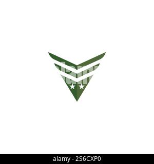 Military Wave Logo Template vector symbol nature Stock Vector