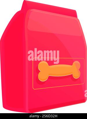 Mall dog food icon. Cartoon of mall dog food vector icon for web design isolated on white background. Mall dog food icon, cartoon style Stock Vector