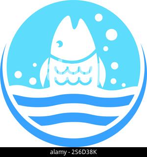 Fish ilustration Logo vector template Stock Vector