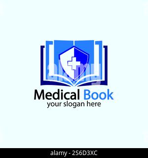 Medical Book Logo icon design vector,health book education logo Designs Inspiration. Stock Vector