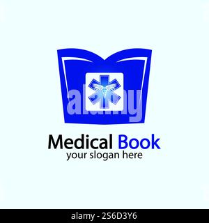 Medical Book Logo icon design vector,health book education logo Designs Inspiration. Stock Vector