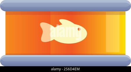 Cat food tin icon. Cartoon of cat food tin vector icon for web design isolated on white background. Cat food tin icon, cartoon style Stock Vector