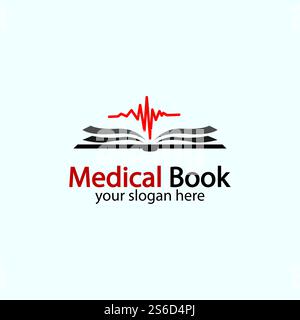 Medical Book Logo icon design vector,health book education logo Designs Inspiration. Stock Vector