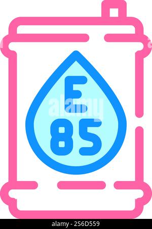 barrel of bio fuel line icon vector. barrel of bio fuel color sign. isolated symbol illustration. barrel of bio fuel color icon vector illustration Stock Vector