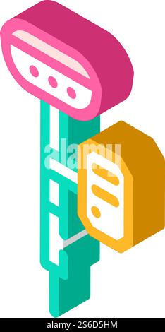 gnss receivers isometric icon vector illustration color Stock Vector ...