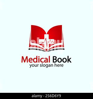 Medical Book Logo icon design vector,health book education logo Designs Inspiration. Stock Vector