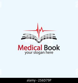 Medical Book Logo icon design vector,health book education logo Designs Inspiration. Stock Vector