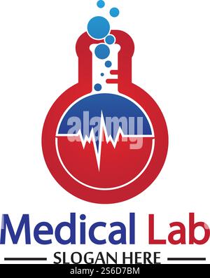 Medical Lab Logo Template Design Vector, Emblem, Design Concept, Creative Symbol, Icon Stock Vector