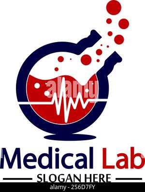 Medical Lab Logo Template Design Vector, Emblem, Design Concept, Creative Symbol, Icon Stock Vector
